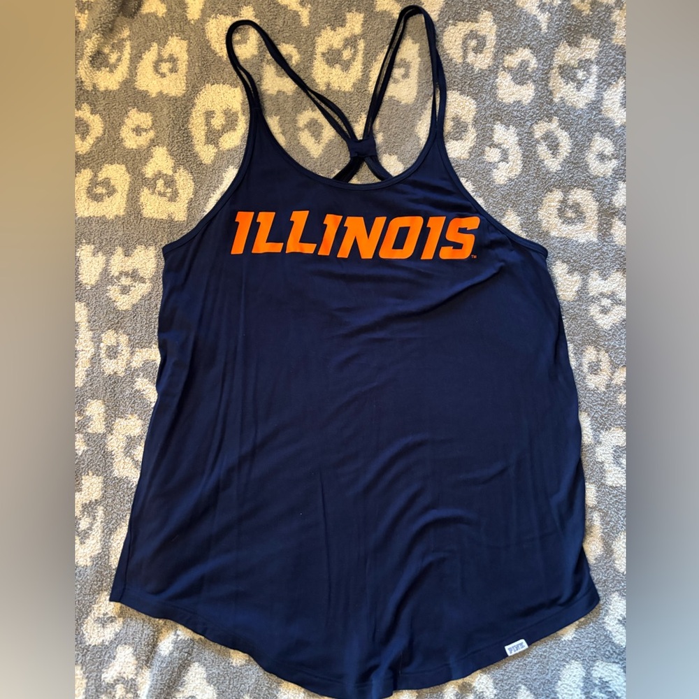 Victoria’s Secret pink collegiate university of Illinois tank top